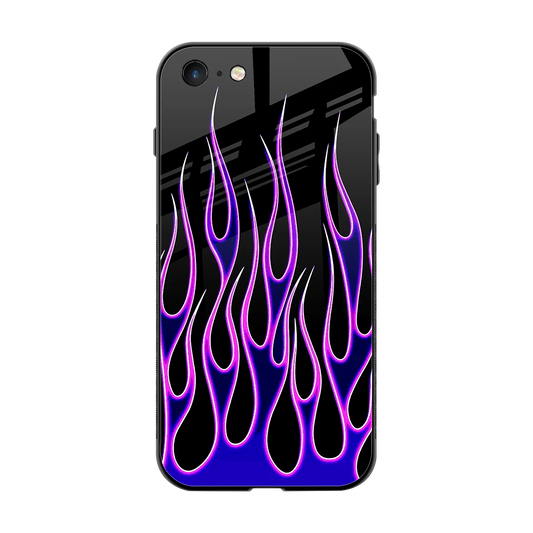 Flames Purple Inferno back phone cover | glass case for iphone 7