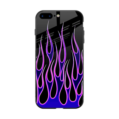 Flames Purple Inferno back phone cover | glass case for iphone 7 plus