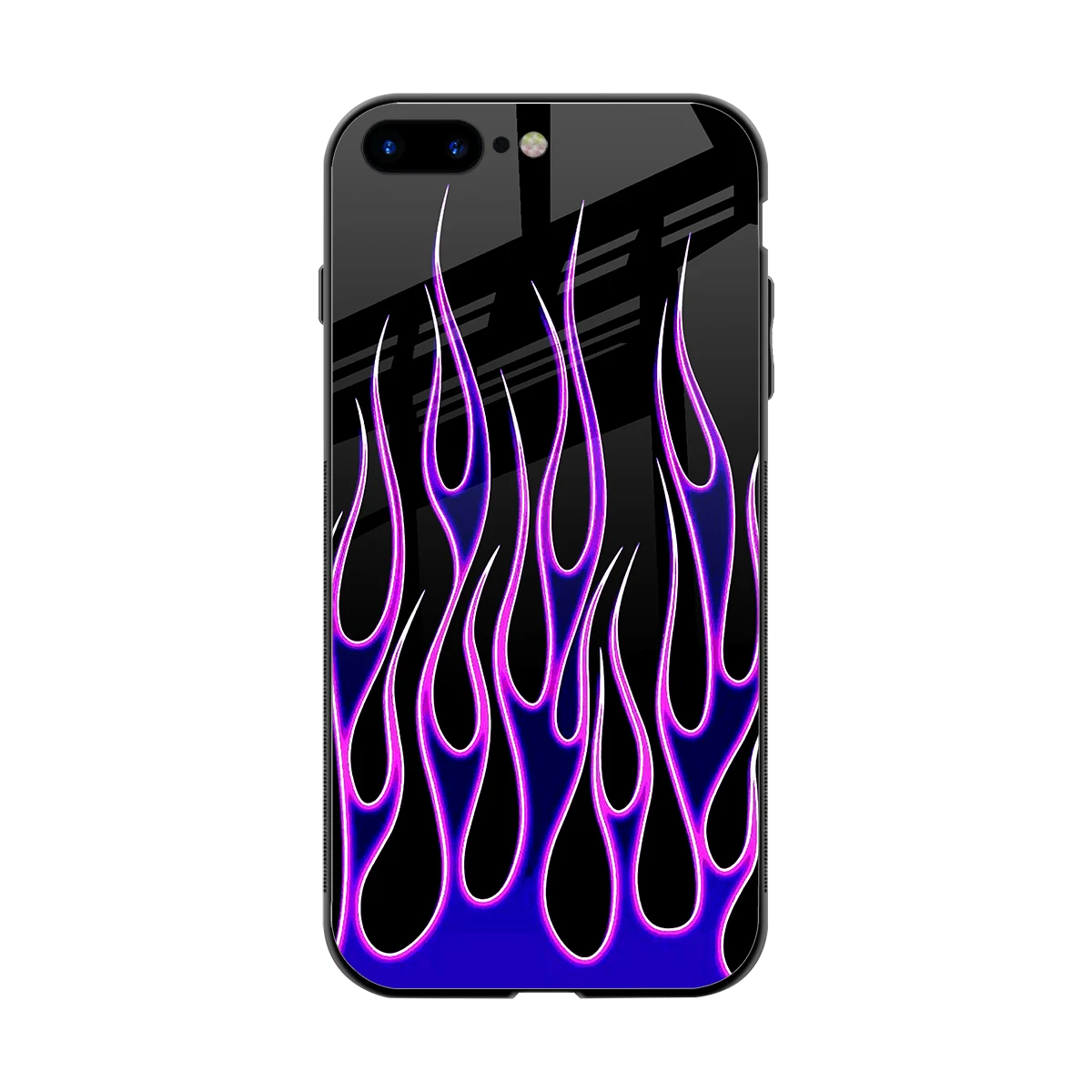 Flames Purple Inferno back phone cover | glass case for iphone 8 plus