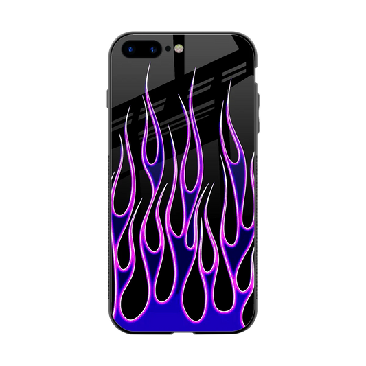Flames Purple Inferno back phone cover | glass case for iphone 8 plus