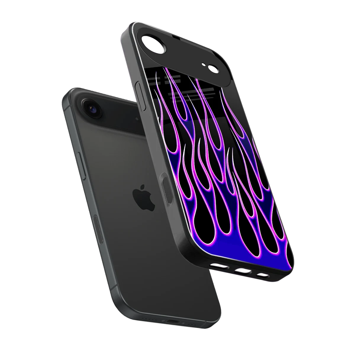 Flames Purple Inferno sleek iphone air cover with tempered glass back and TPU edges