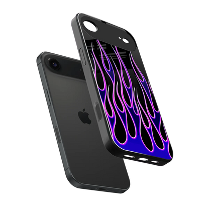 Flames Purple Inferno sleek iphone air cover with tempered glass back and TPU edges