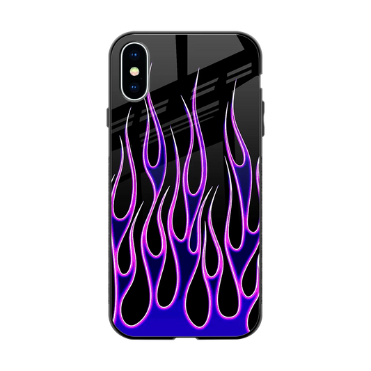 Flames Purple Inferno back phone cover | glass case for iphone x