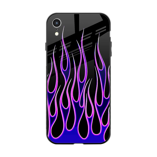 Flames Purple Inferno back phone cover | glass case for iphone xr