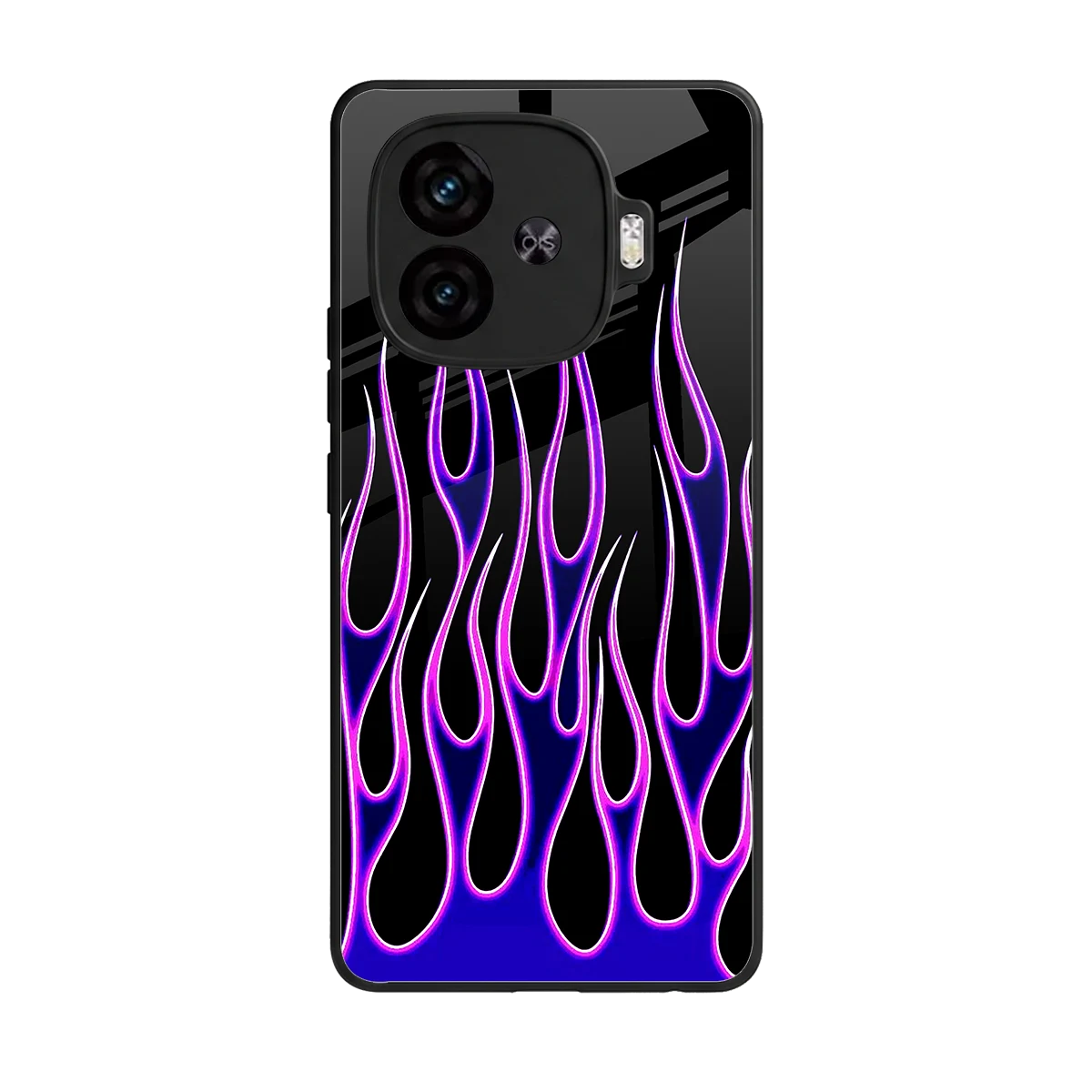 Flames Purple Inferno back phone cover | glass case for iqoo neo 10r 5g