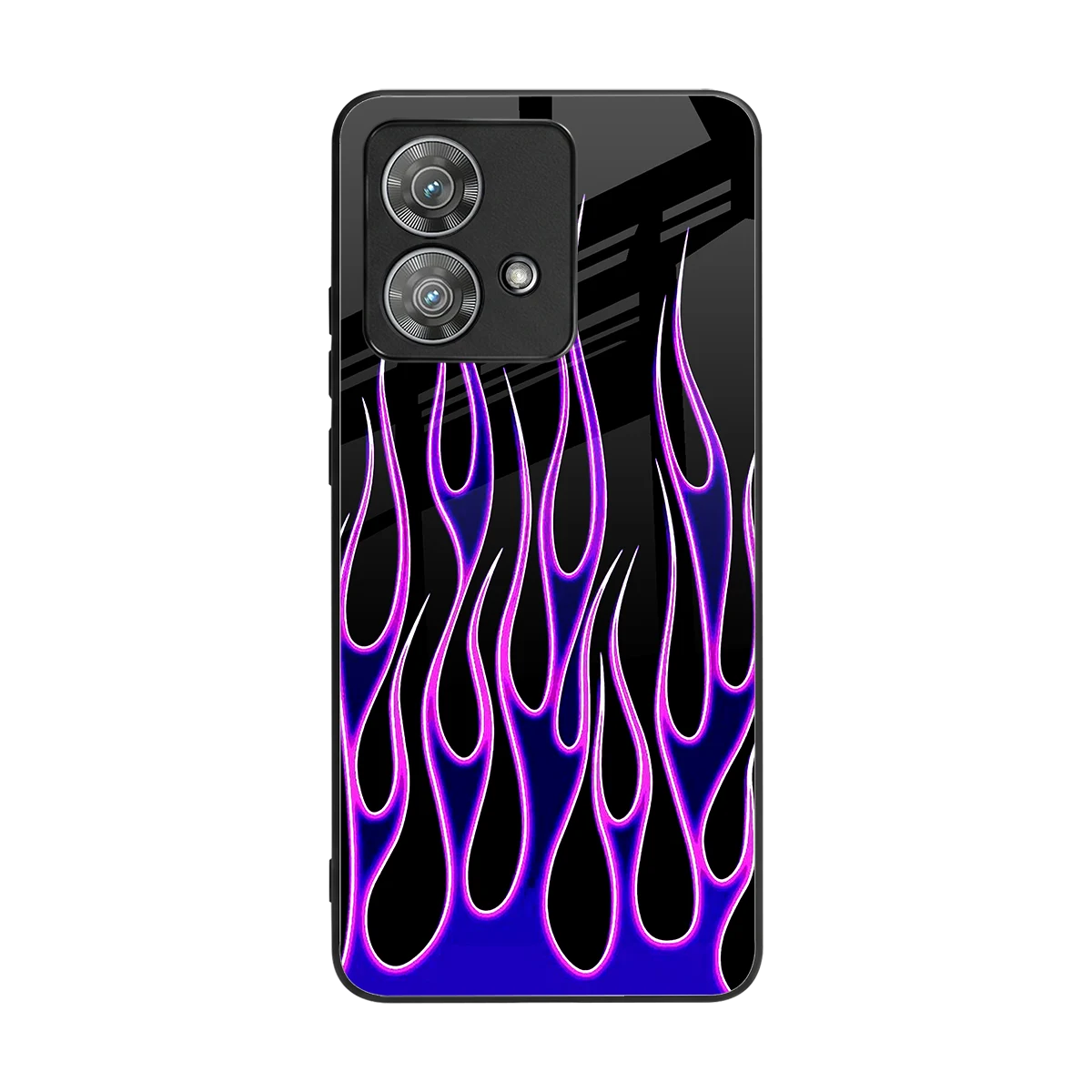 Flames Purple Inferno back phone cover | glass case for motorola edge 40 neo 5g