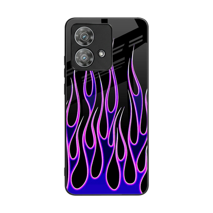 Flames Purple Inferno back phone cover | glass case for motorola edge 40 neo 5g