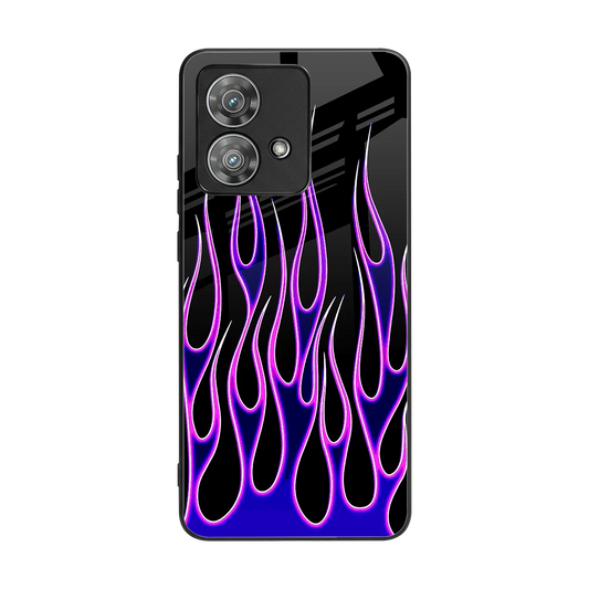 Flames Purple Inferno back phone cover | glass case for motorola edge 40 neo 5g