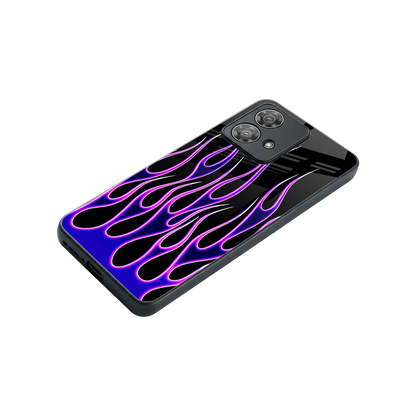 Flames Purple Inferno stylish phone case for motorola edge 40 neo 5g | glossy glass and slim fit