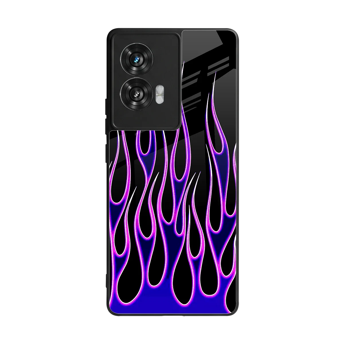 Flames Purple Inferno back phone cover | glass case for motorola edge 50 fusion