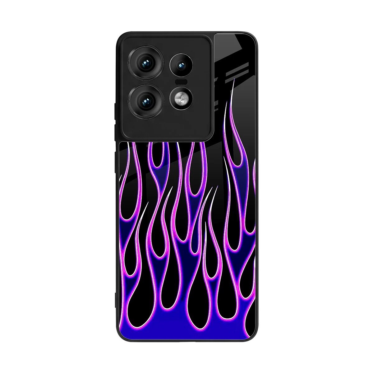 Flames Purple Inferno back phone cover | glass case for motorola edge 50 pro