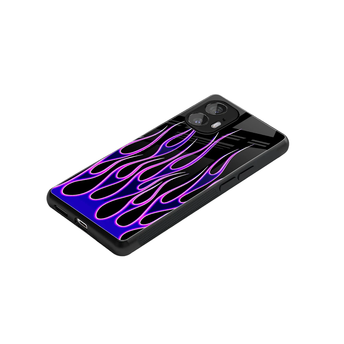 Flames Purple Inferno stylish phone case for nothing phone 2 | glossy glass and slim fit