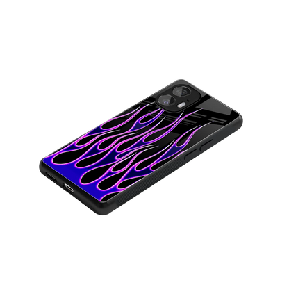 Flames Purple Inferno stylish phone case for nothing phone 2 | glossy glass and slim fit