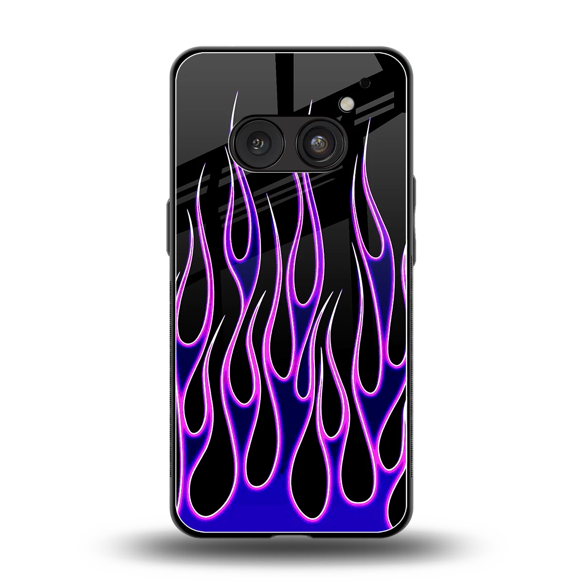 Flames Purple Inferno back phone cover | glass case for nothing phone 2a