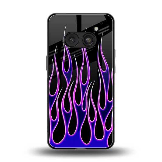 Flames Purple Inferno back phone cover | glass case for nothing phone 2a