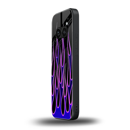 Flames Purple Inferno nothing phone 2a mobile cover | shockproof glass phone case