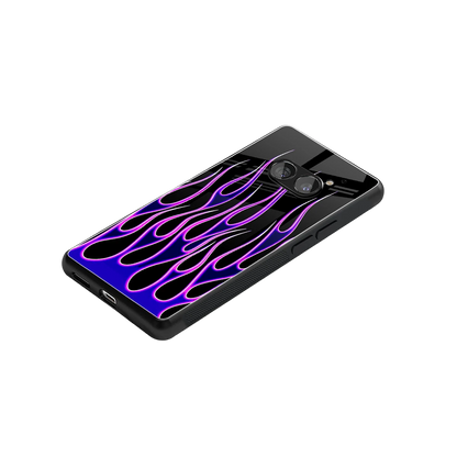 Flames Purple Inferno stylish phone case for nothing phone 2a | glossy glass and slim fit