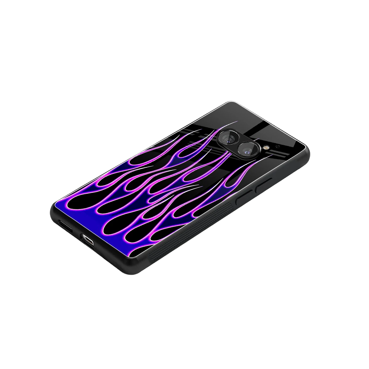 Flames Purple Inferno stylish phone case for nothing phone 2a plus | glossy glass and slim fit