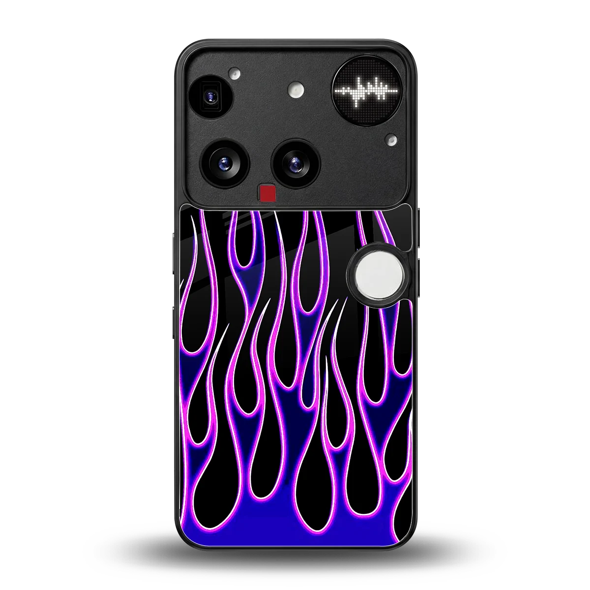 Flames Purple Inferno back phone cover | glass case for nothing phone 3