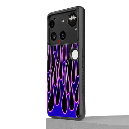 Flames Purple Inferno nothing phone 3 mobile cover | shockproof glass phone case