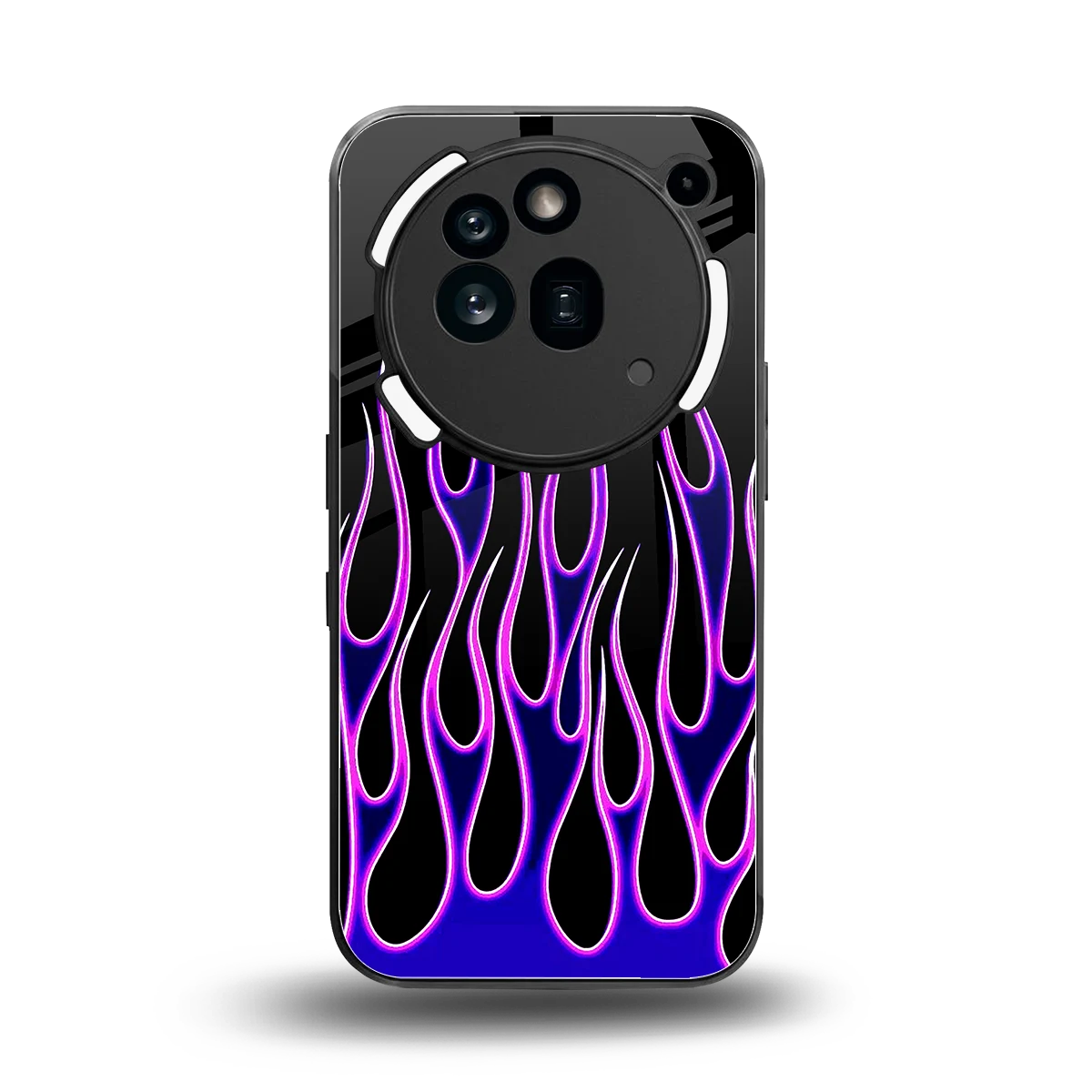 Flames Purple Inferno back phone cover | glass case for nothing phone 3a pro