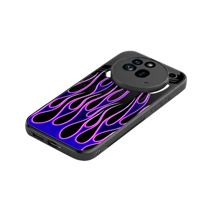 Flames Purple Inferno stylish phone case for nothing phone 3a pro | glossy glass and slim fit