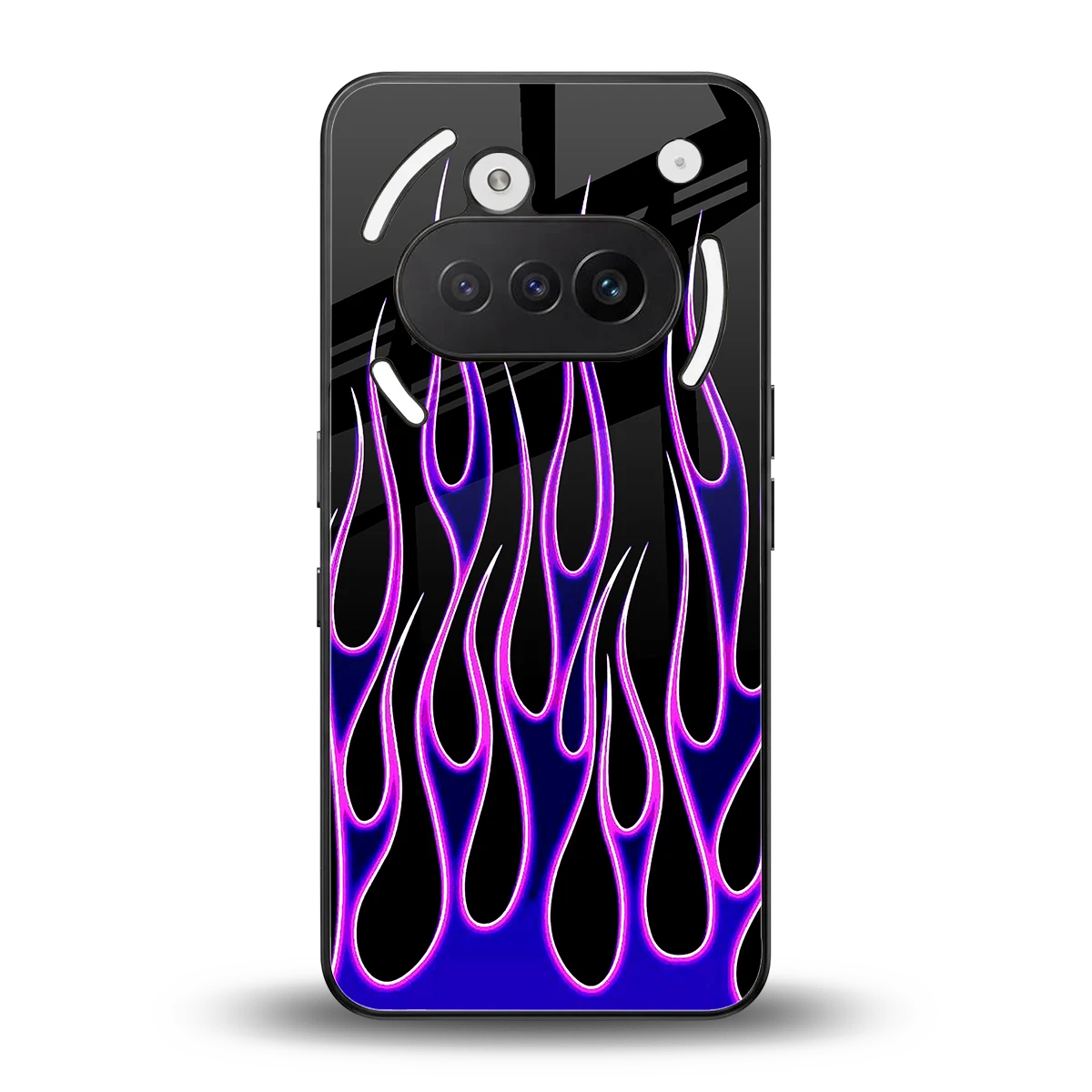 Flames Purple Inferno back phone cover | glass case for nothing phone 3a