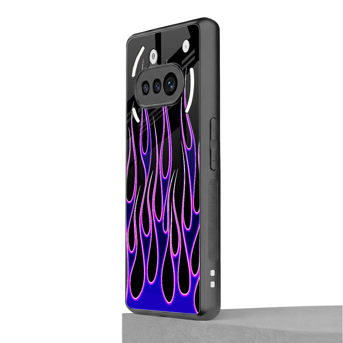 Flames Purple Inferno nothing phone 3a mobile cover | shockproof glass phone case