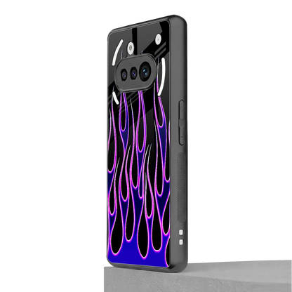 Flames Purple Inferno nothing phone 3a mobile cover | shockproof glass phone case
