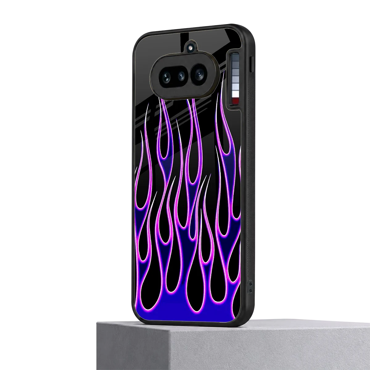 Flames Purple Inferno nothing phone 4a mobile cover | shockproof glass phone case