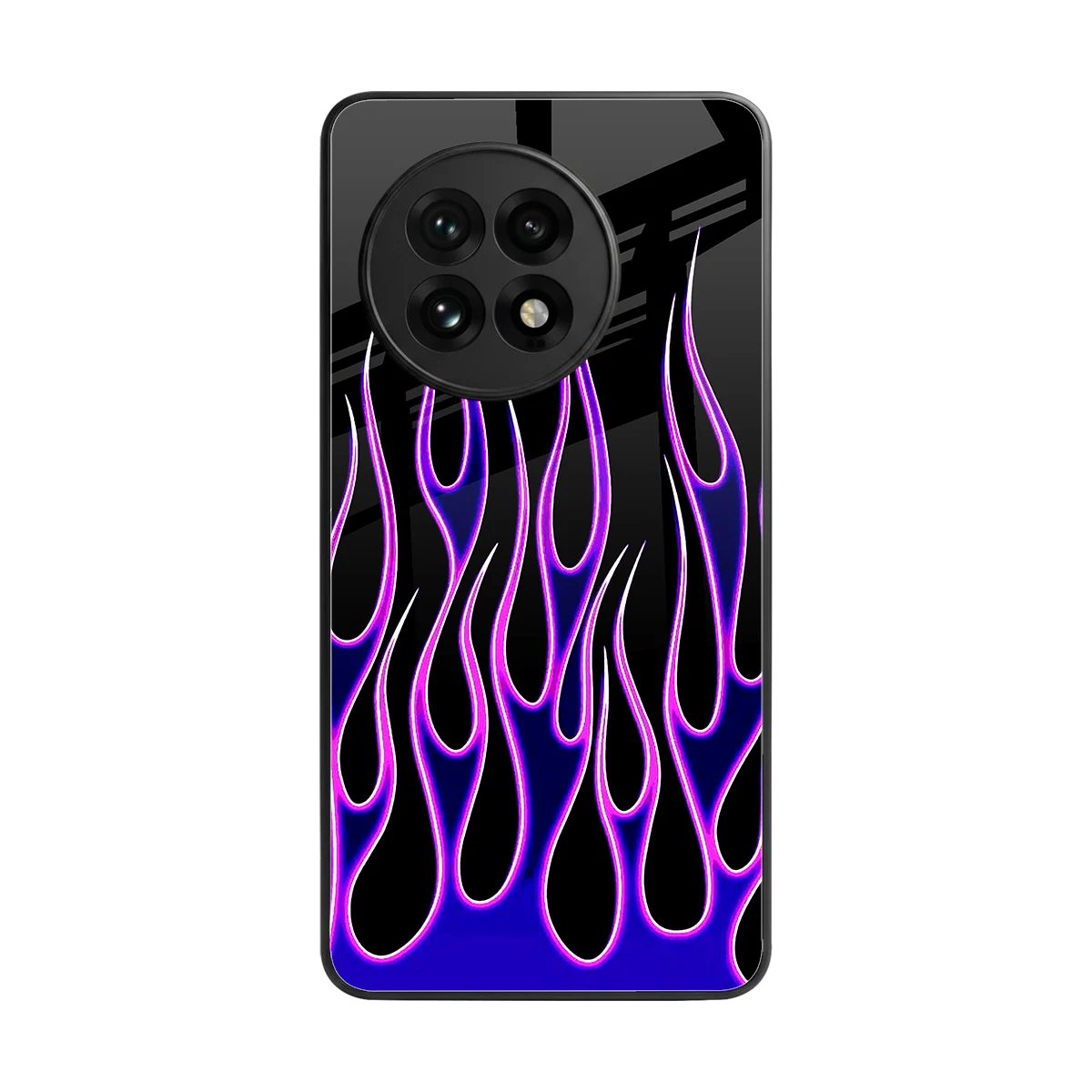Flames Purple Inferno back phone cover | glass case for oneplus 13r
