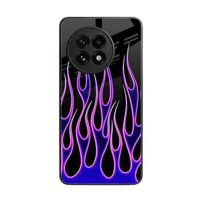 Flames Purple Inferno back phone cover | glass case for oneplus 13r
