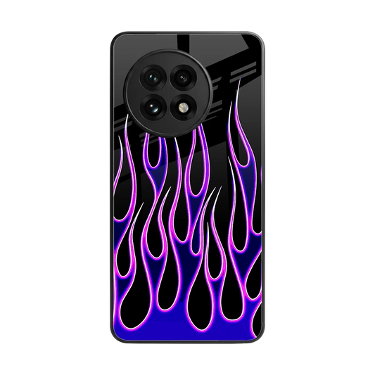 Flames Purple Inferno back phone cover | glass case for oneplus 13r
