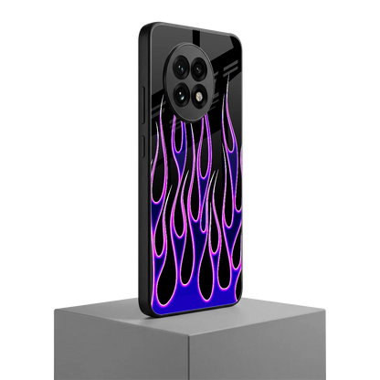 Flames Purple Inferno oneplus 13r mobile cover | shockproof glass phone case