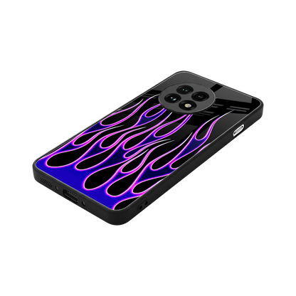 Flames Purple Inferno stylish phone case for oneplus 13r | glossy glass and slim fit