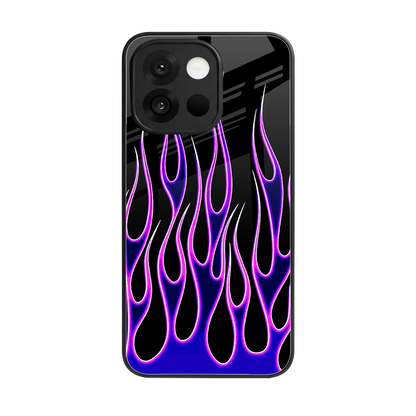 Flames Purple Inferno back phone cover | glass case for oneplus 13s