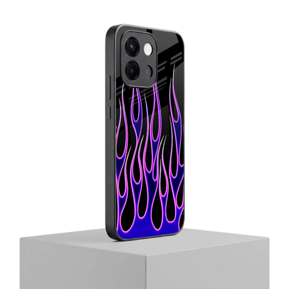 Flames Purple Inferno oneplus 13s mobile cover | shockproof glass phone case