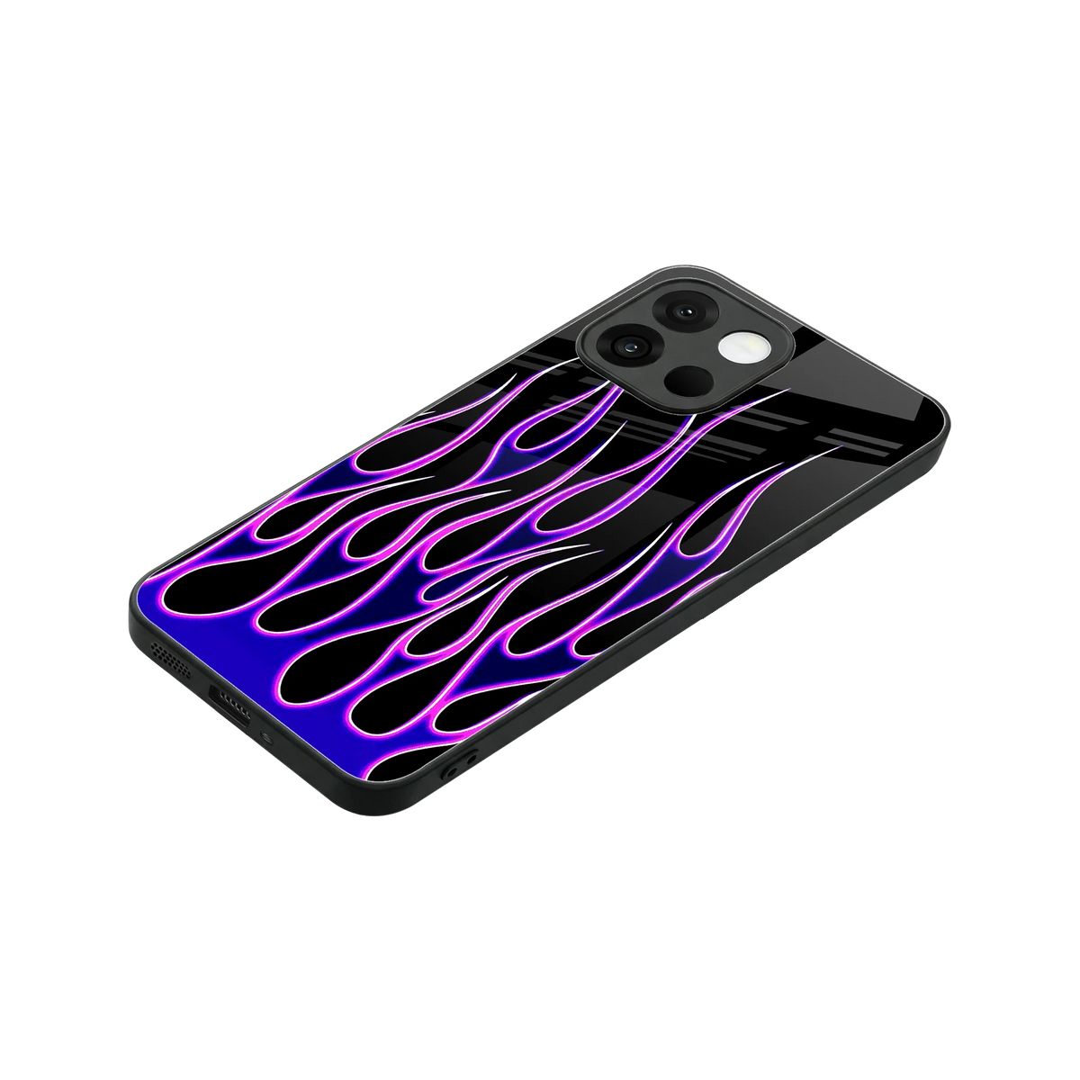 Flames Purple Inferno stylish phone case for oneplus 13s | glossy glass and slim fit