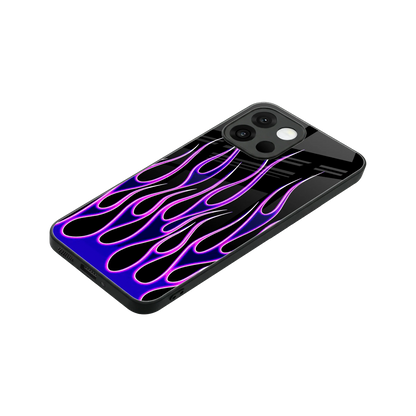 Flames Purple Inferno stylish phone case for oneplus 13s | glossy glass and slim fit