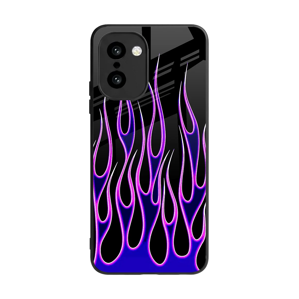 Flames Purple Inferno back phone cover | glass case for oneplus 15r