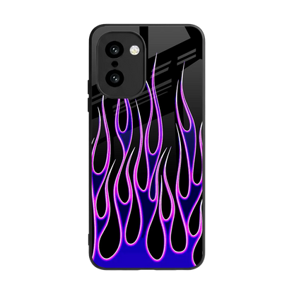 Flames Purple Inferno back phone cover | glass case for oneplus 15r