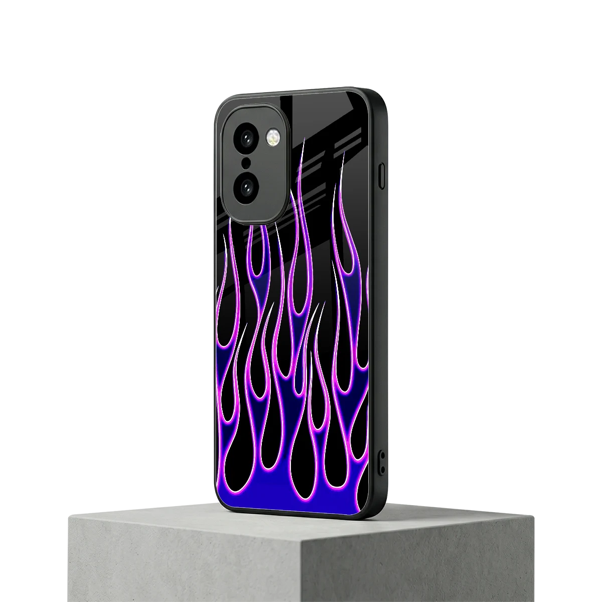 Flames Purple Inferno oneplus 15r mobile cover | shockproof glass phone case