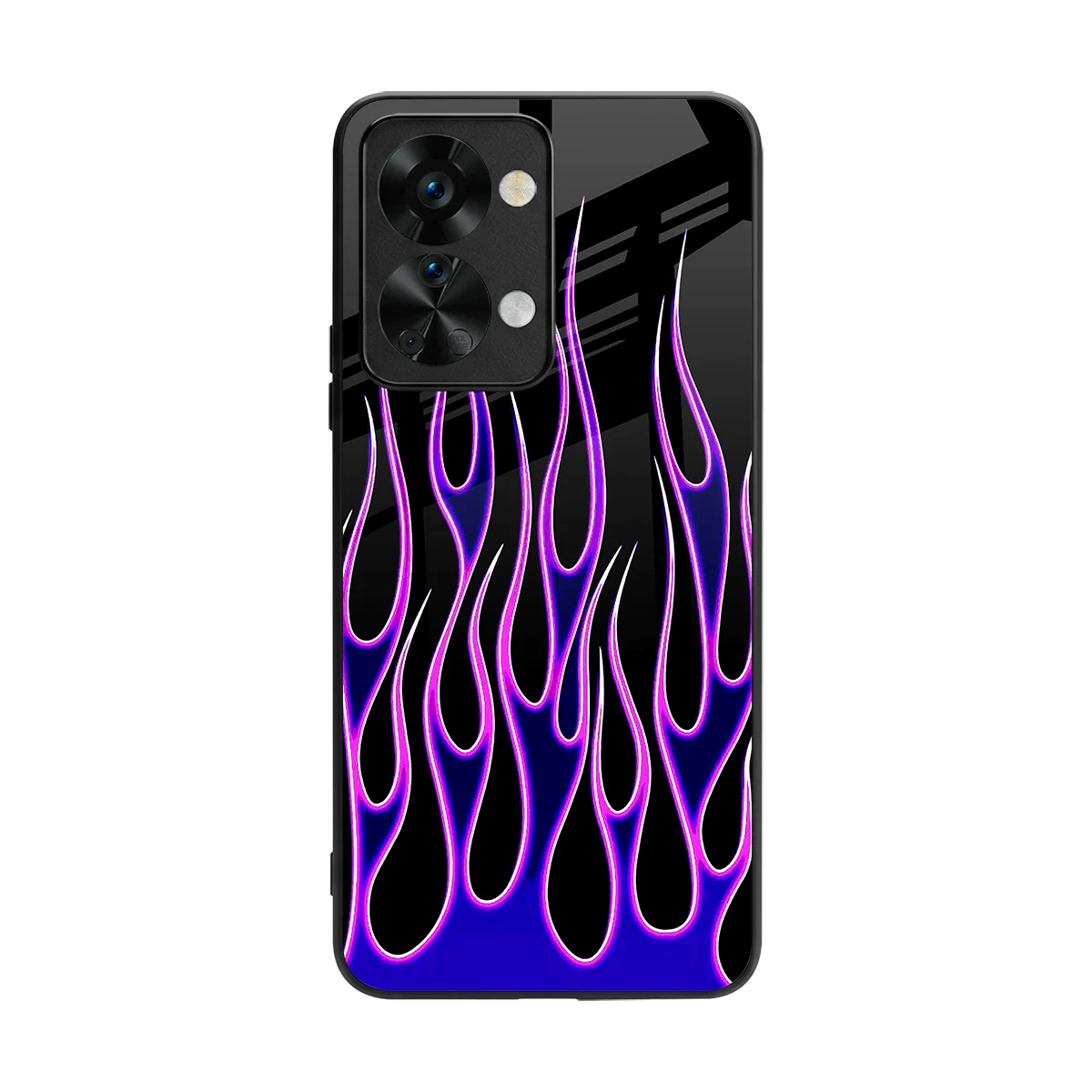 Flames Purple Inferno back phone cover | glass case for oneplus nord 2t