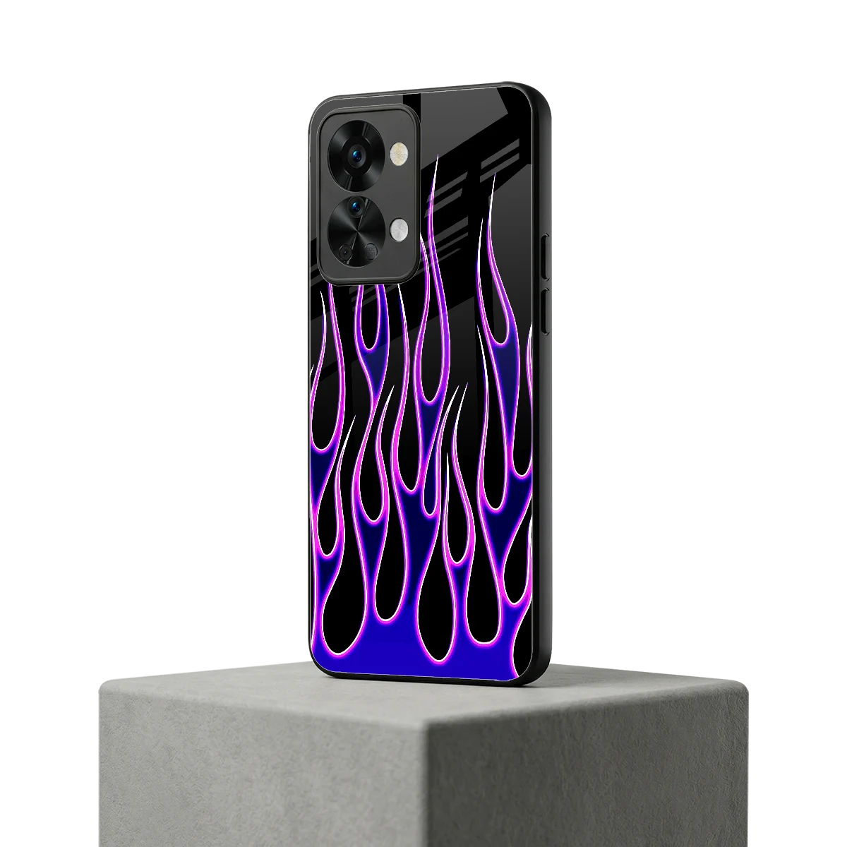 Flames Purple Inferno oneplus nord 2t mobile cover | shockproof glass phone case