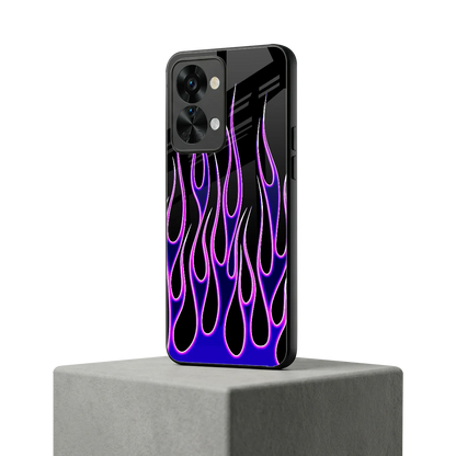 Flames Purple Inferno oneplus nord 2t mobile cover | shockproof glass phone case