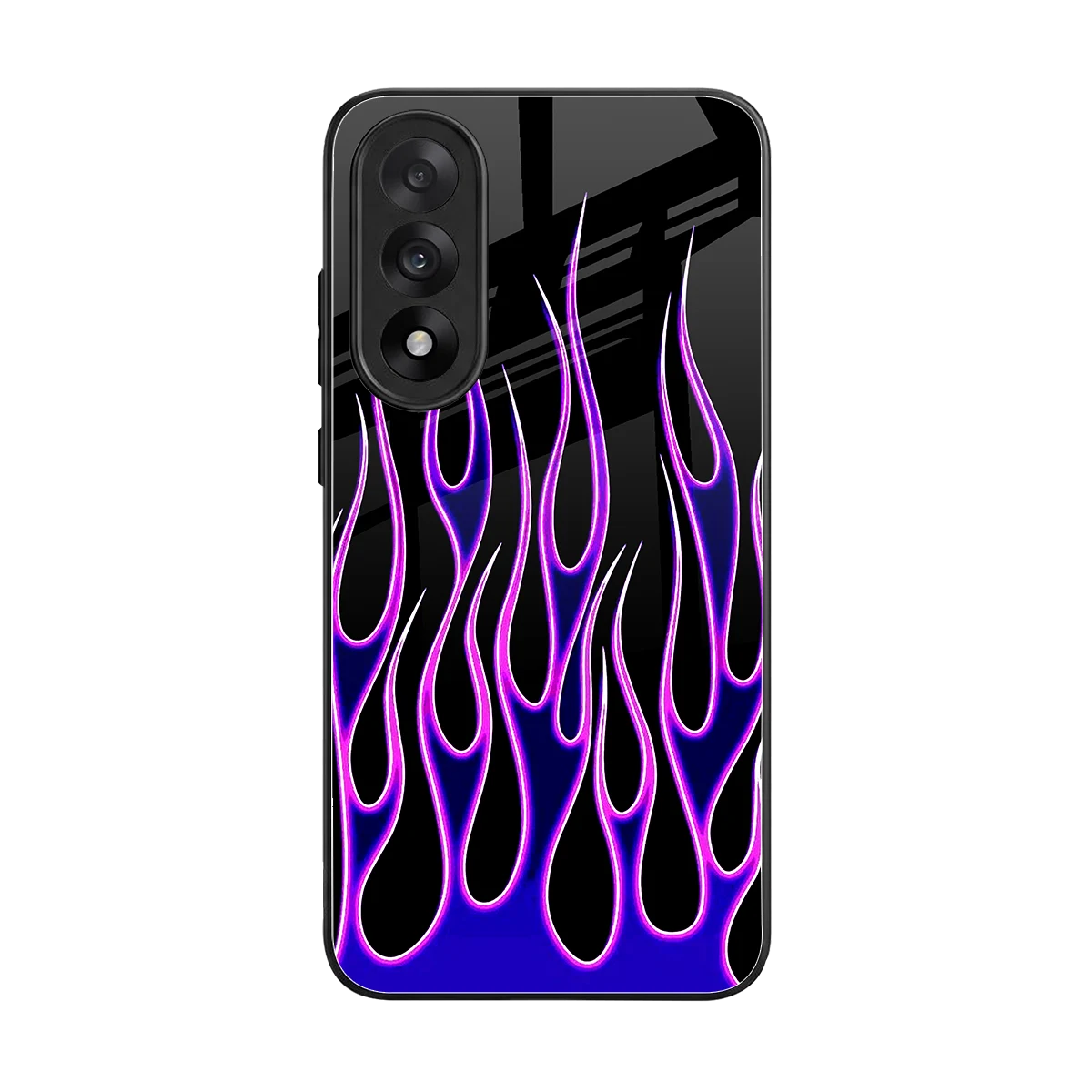 Flames Purple Inferno back phone cover | glass case for oneplus nord 5