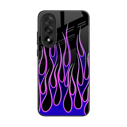 Flames Purple Inferno back phone cover | glass case for oneplus nord 5