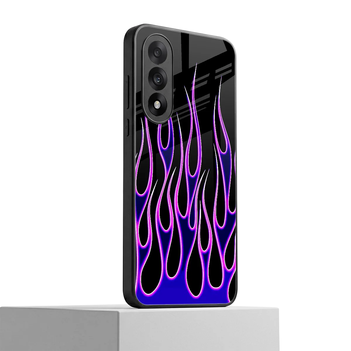 Flames Purple Inferno oneplus nord 5 mobile cover | shockproof glass phone case
