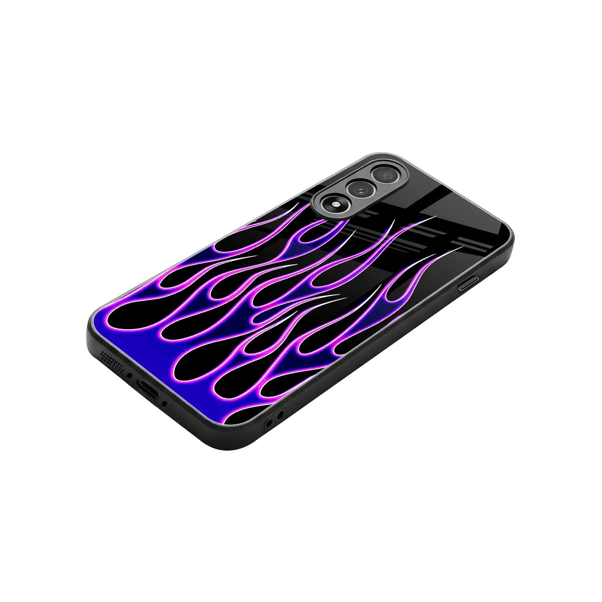 Flames Purple Inferno stylish phone case for oneplus nord 5 | glossy glass and slim fit