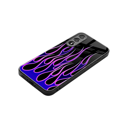 Flames Purple Inferno stylish phone case for oneplus nord 5 | glossy glass and slim fit